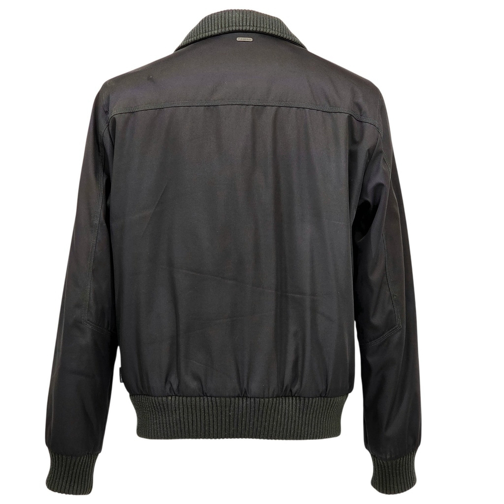 Calvin Klein Bomber Jacket Mens Small Black Water Resistant Windbreaker Ripstop - Picture 3 of 16